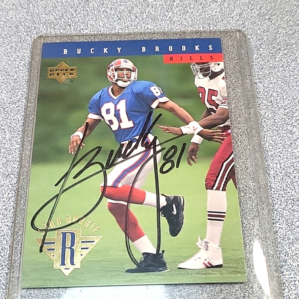 Autographed bucky Brooks card